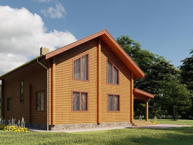 Двухэтажный деревянный дом 177 м2