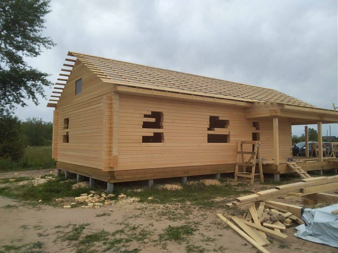 Завершено строительство дома 1го этапа под г. Онега Архангельской области