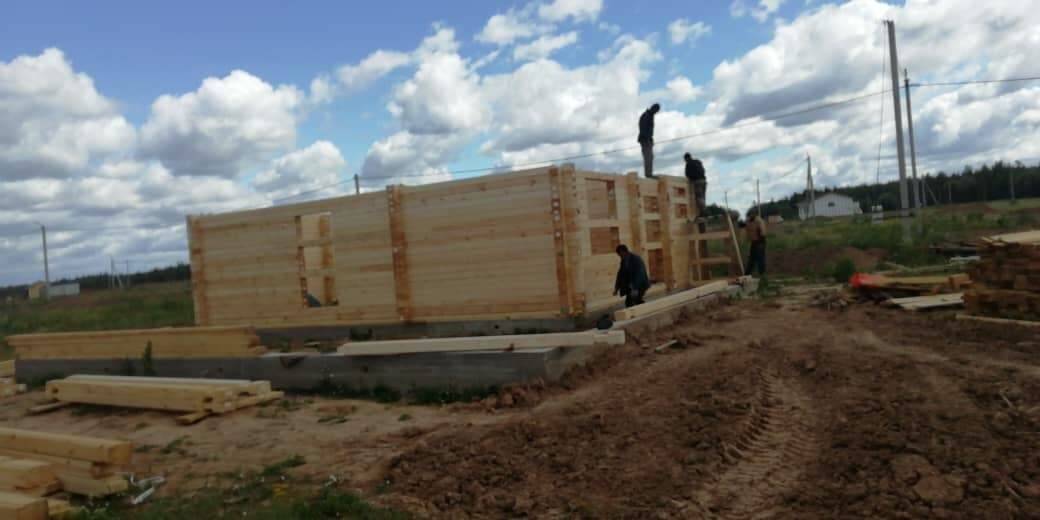 Процесс строительства еще одного дома по проекту "Комарово" идет в Ступинском районе, с. Семеновское, Московской области