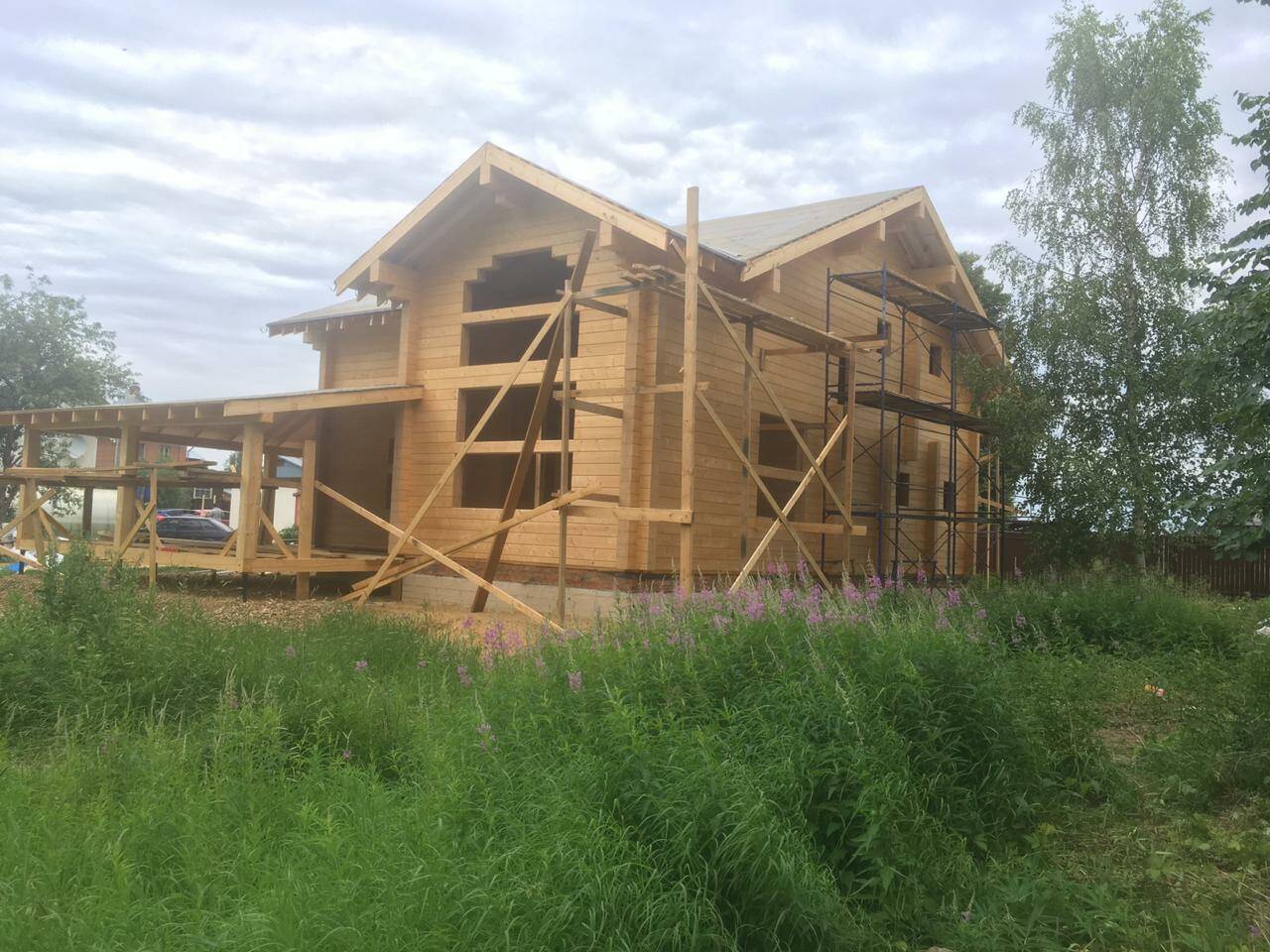 Посещение объекта строительства дома из клееного бруса в Солнечногорском районе