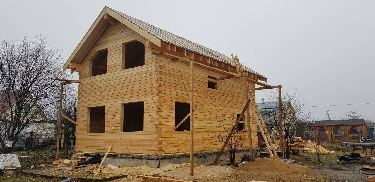 Закончено строительство дома в Тульской области, Заокский район, из сухого профилированного бруса "в теплый угол"