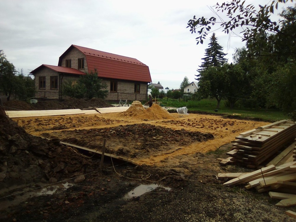 Начало строительства фундамента для дома из бруса в Домодедовском районе
