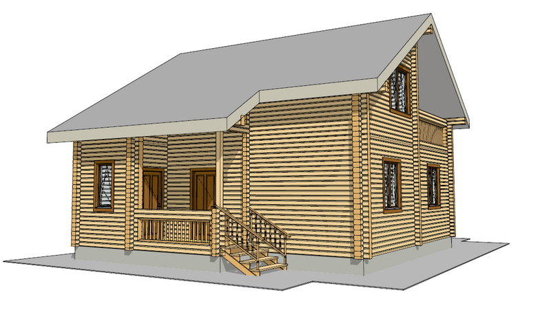 Закончено проектирование дома из сухого профбруса для строительства в Калужской области