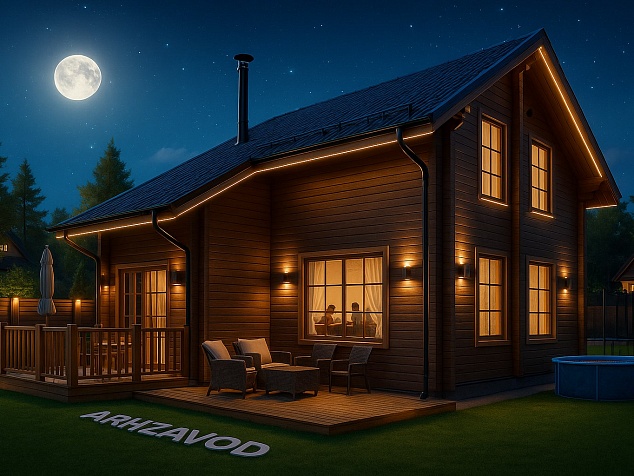 Проектирование домов из клееного бруса различного сечения с собственного производства