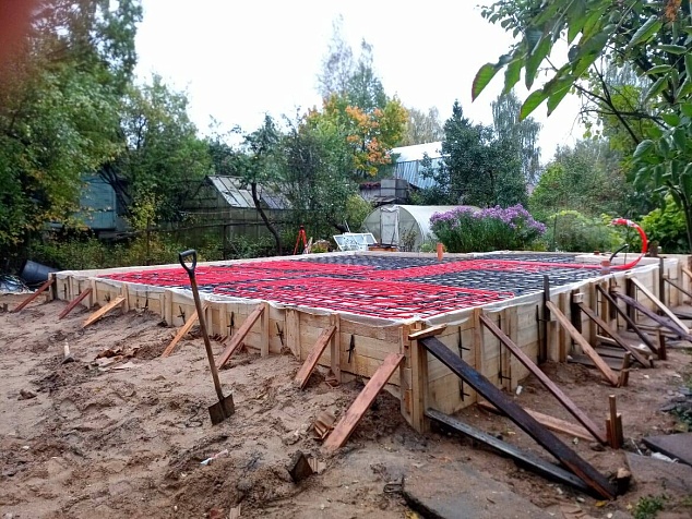 Монтаж фундамента УШП в СНТ "Природа", Кубинка для строительства дома 7х7 из клееного бруса