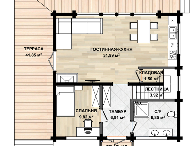 План первого этажа проекта Комарово