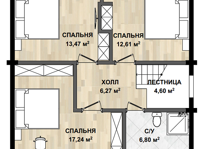 План второго этажа проекта Комарово