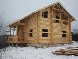 Дом из оцилиндрованного бревна d260 9,0 х 10,0 в Нижегородской области