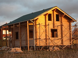 Дом из оцилиндрованного бревна d 220 8,0 х 10,6 в г. Боровск, Калужской области