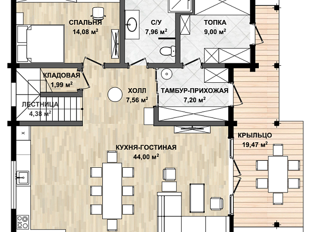 план первого этажа индивидуального проекта